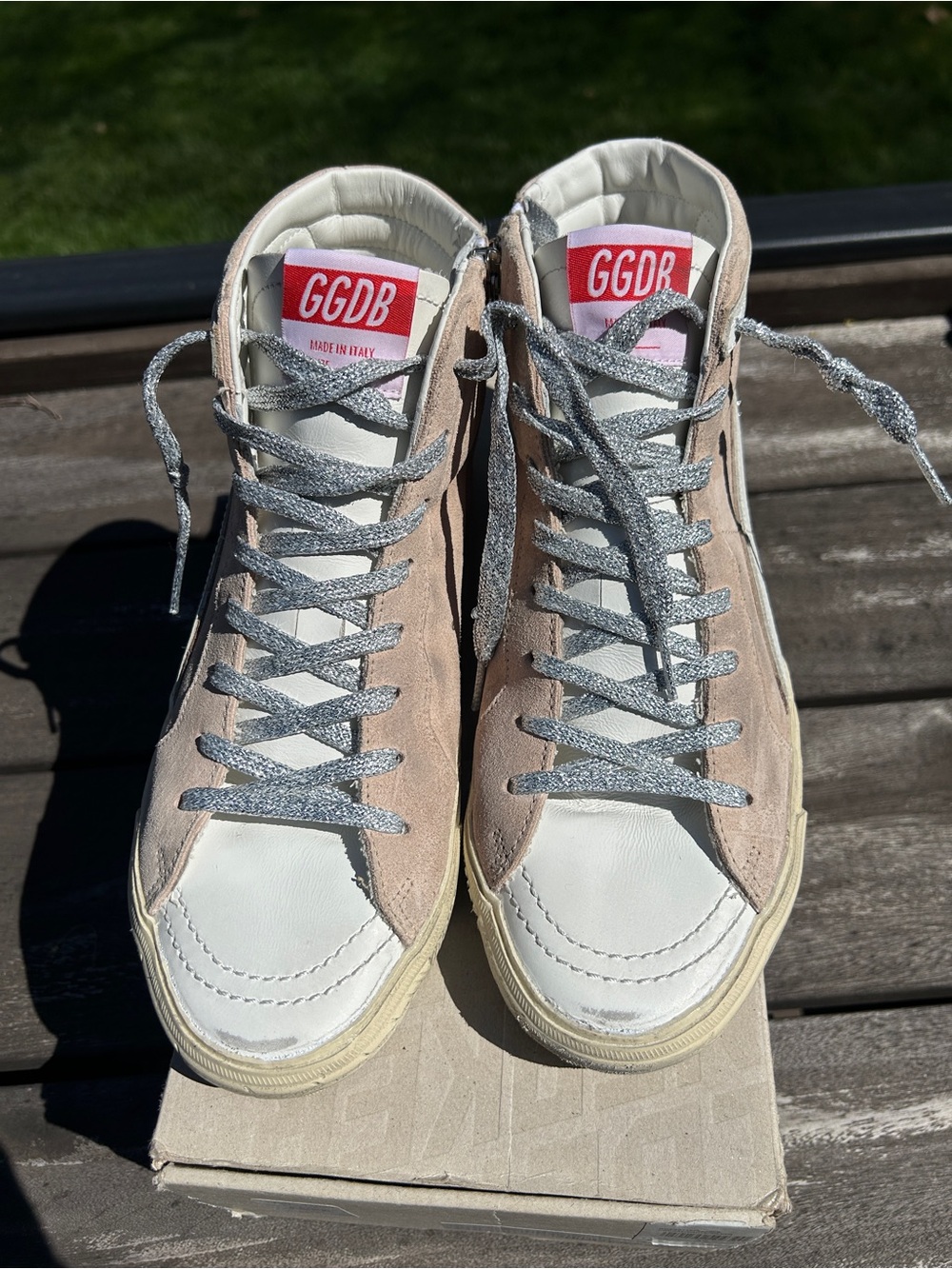 Neiman Marcus Golden Goose 9 Womens Slide Sneaker dusty pink New in box - Picture 8 of 11